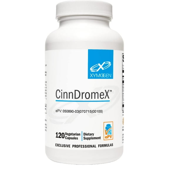 XYMOGEN CinnDromeX - Cinnamon & Chromium Supplement - Supports Metabolism & Pancreas Health - Vegan, Gluten-Free & Non-GMO - 120 Capsules