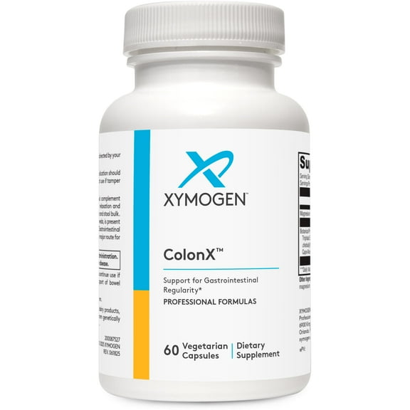 XYMOGEN ColonX - Supports GI Motility, Stool Bulk, Digestion, Assimilation, and Elimination - Triphala Supplement with Magnesium Citrate, Cape Aloe (60 Capsules)