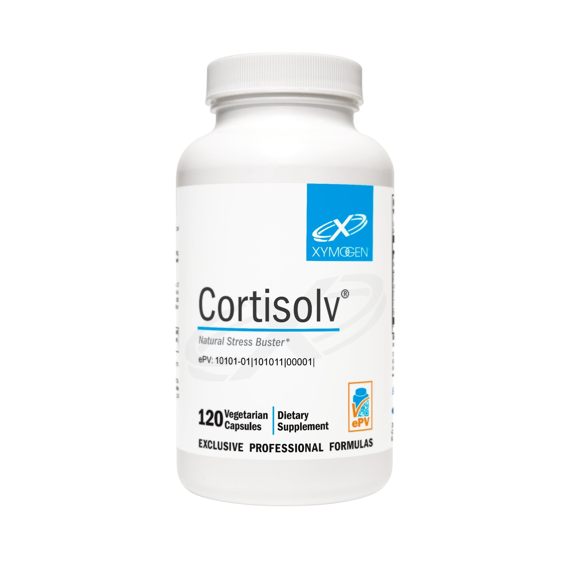 XYMOGEN CortisolV - Ashwagandha & L-Theanine Supplement - For Healthy Cortisol Balance, Relaxation & Mental Clarity* - Adrenal Support* - gluten-free - 120 Capsules