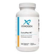 XYMOGEN CurcuPlex 95 Turmeric Curcumin Supplement for Daily Brain Support Enhanced Bioavailability Non GMO, Gluten Free, Vegan 120 Capsules