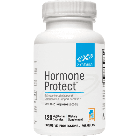 XYMOGEN Hormone Protect - Estrogen Metabolism + Estrogen Detox Support Formula - DIM (Diindolylmethane) with TrueBroc Glucoraphanin from Broccoli Extract (120 Capsules)