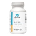 thumbnail image 1 of XYMOGEN K2-D3 5000 - Vitamin D3 K2 Supplement for Immune, Bone & Cardiovascular Support* - Non-GMO, Gluten Free, Vegetarian - 120 Capsules, 1 of 8