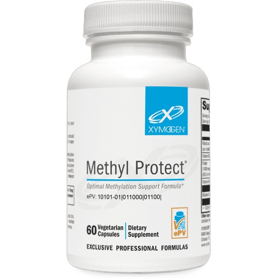 XYMOGEN Methyl Protect - 3,400 mcg 5-MTHF (5-Methyltetrahydrofolate) - Cardiovascular & Neurological Support - Activated Vitamin B Supplement - Vegetarian & gluten-free - 60 Capsules