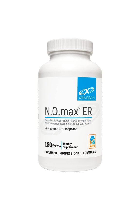N.O.max ER - Extended-Release Arginine Alpha-Ketoglutarate - Nitric Oxide Precursor for Circulatory Health & Muscle Function - Gluten-Free & Non-GMO - 180 Tablets