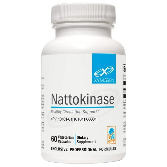 XYMOGEN Nattokinase - Nattokinase 2000 FU Blood Pressure Supplements - Heart Health, Blood Circulation and Blood Pressure Support - Gluten Free, Vegan, Non GMO (60 Capsules)