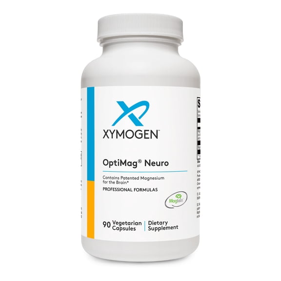 XYMOGEN OptiMag Neuro - Magnesium L-Threonate with Albion Chelates - Brain, Stress & Sleep Support - Bioavailable Magnesium Complex - Vegan, Gluten-Free, & Non-GMO - 90 Capsules