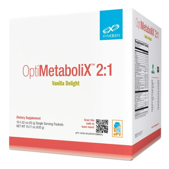 XYMOGEN OptiMetaboliX - Metabolism Supplement with B12 Vitamins and Folate - Cinnamon Supplements + Vitamin B9 - Vegan & Gluten Free - Vanilla Delight (10 Servings)