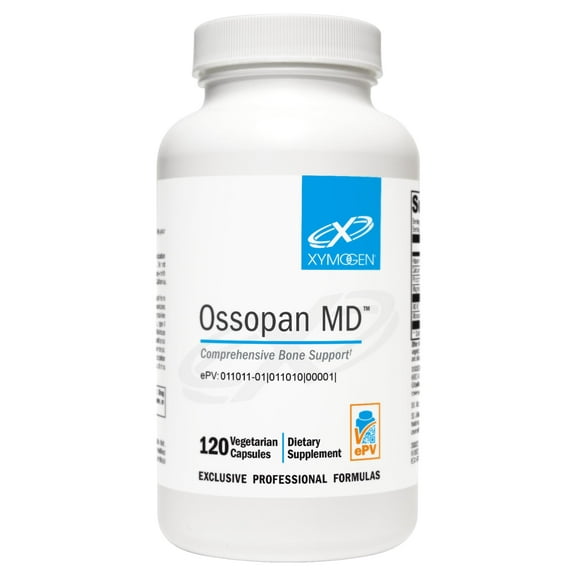 XYMOGEN Ossopan MD - Supports Bone Strength + Bone Health - Calcium Supplement with Microcrystalline Hydroxyapatite, Phosphorus, Vitamin D3 and Magnesium Malate (120 Capsules)