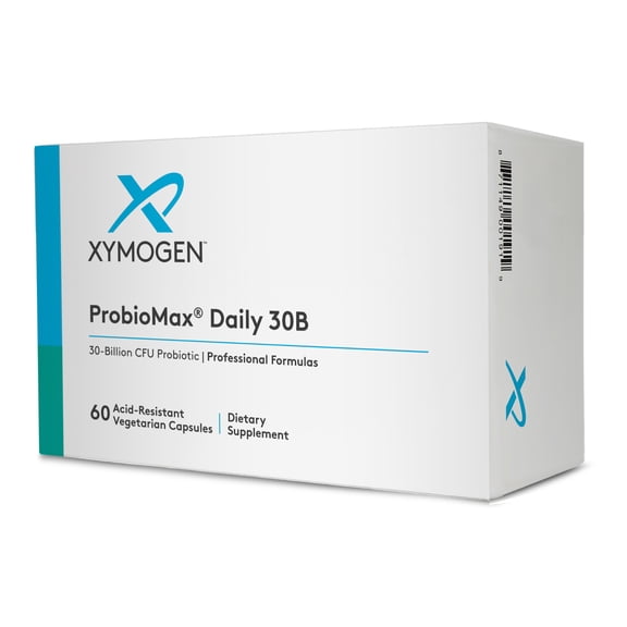 XYMOGEN ProbioMax Daily 30B Probiotics for Digestive Health Support Lactobacillus Acidophilus and Bifidobacterium Lactis HN019 Vegetarian, Gluten Free and Non GMO 60 Capsules