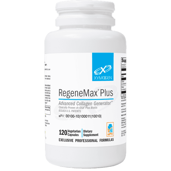 XYMOGEN RegeneMax Plus - Biotin Supplement with Choline for Hair, Skin, Nails + Joint Health - Produces Collagen to Support Bone Health + Wrinkles - Biotin 5000mcg (120 Capsules)