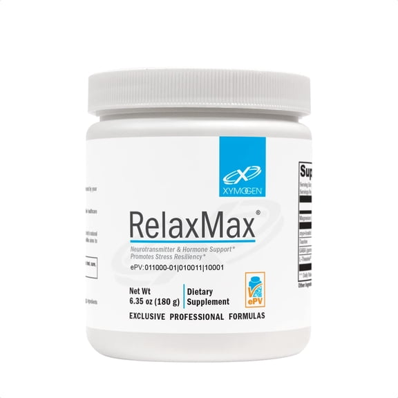 XYMOGEN RelaxMax Drink Mix, Neurotransmitter & Hormone Support and Promotes Stress Resiliency, Unflavored, 6.35 oz