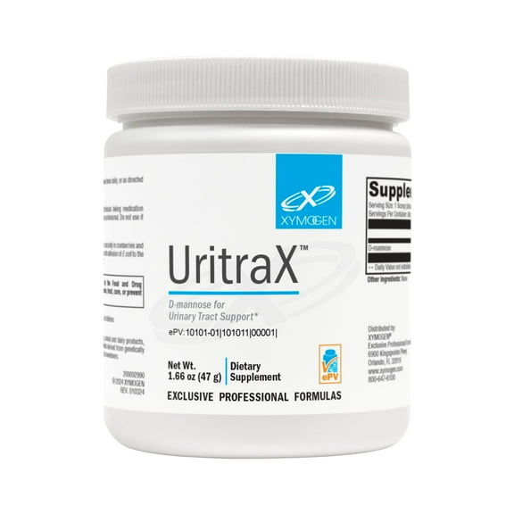 XYMOGEN UritraX - D Mannose Supplement for Urinary Tract and Bladder Health - D Mannose Powder - Health Supplements - Vegan, Gluten Free + Non GMO (1.66 oz)
