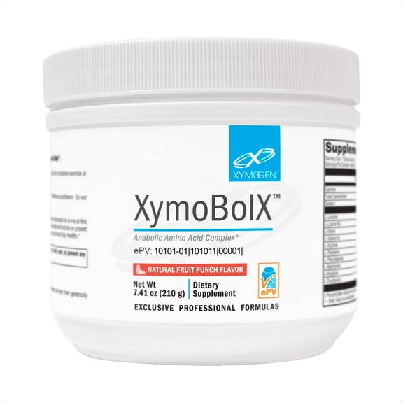XYMOGEN XymoBolX - Amino Acids - BCAA Powder to Support Muscle Recovery - L-Arginine, L-Leucine, L-Methionine & L-Tryptophan - Gluten-Free, Vegan & Non-GMO - Fruit Punch Flavor - 30 Servings