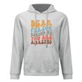 XYMX Motivational Quotes Pattern Pure Cotton Hoodie, Gray MoistureWicking And SweatWicking