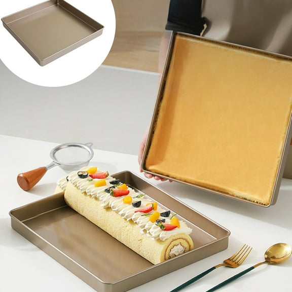 XYRSRUW 11 Inch Carbon Steel Baking Pan, Deep Non-Stick Baking Tray for Cake and Biscuits, Versatile Baking Mold for Bread and Pizza, Easy Clean Durable Baking Sheet