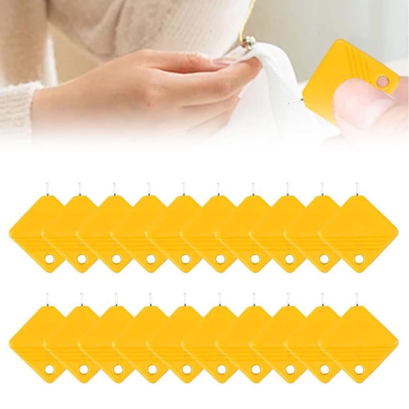 XYRSRUW 20Pcs Automatic Needle Threader, Effortless Hand Sewing Threading Device for Small Eye Needles, Easy-to-Use Needle Inserter Tool for Seniors and Low Vision Users