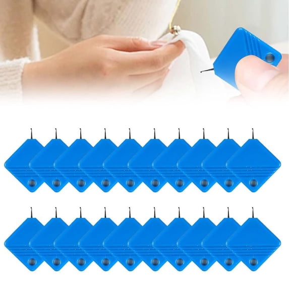 XYRSRUW 20Pcs Automatic Needle Threader, Effortless Hand Sewing Threading Device for Small Eye Needles, Easy-to-Use Needle Inserter Tool for Seniors and Low Vision Users