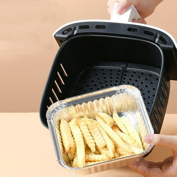 XYRSRUW 30PC Tin Foil Tray, Disposable Aluminum Foil Baking Pan, Reusable Tin Foil Cooking Dish, Eco-Friendly Foil Roasting Tray for Barbecue and Pizza(L)