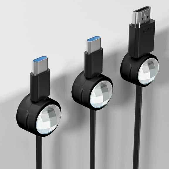 XYRSRUW 3PCS Simulated Cable Organizer, Data Cable Fixing Clips, Mobile Phone Charging Cable Hooks for Collection and Storage