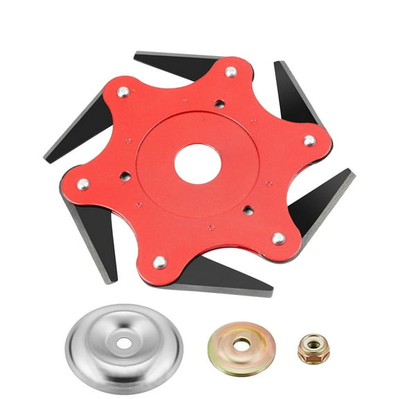 XYRSRUW 6 Universal Steel Weed Eater Blades, Mn65 Steel Replacement Cutting Blades, Metal Trimmer Blade Set, Durable Garden Pruning Blades for Efficient Weeding