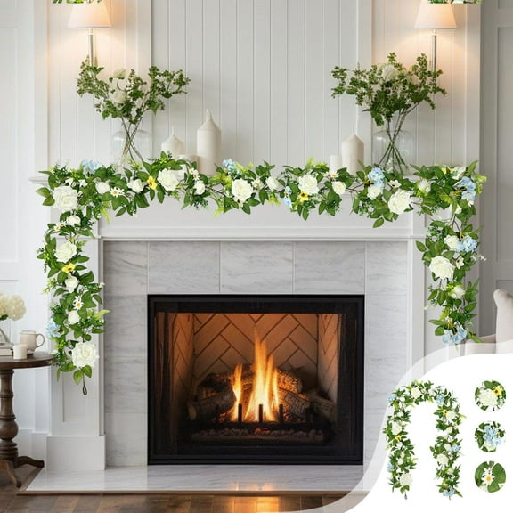 XYRSRUW Artificial Peony Vine, Durable Plastic Decor, Timeless and Enchanting Aesthetic, Perfect for Weddings and Home Decor,78.74in, Elevate Your Space with Year-Round Beauty(Blue)