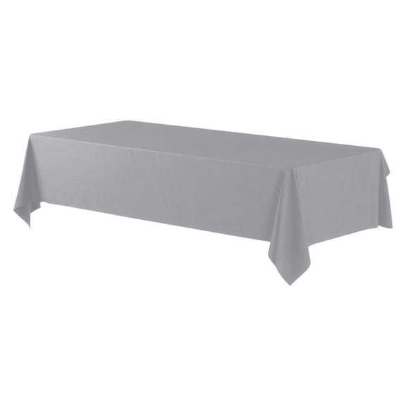 XYRSRUW Beautiful Disposable Plastic Tablecloth, Rectangular Design, Excellent for Parties and Picnics, 108×54 inches, Durable and Elegant for Any Occasion(Gray)