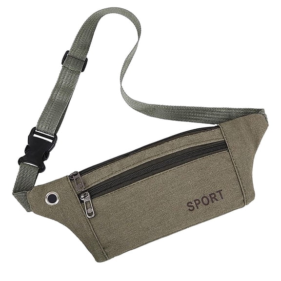 XYRSRUW Canvas Sports Pack, Fashion Waist Pack for Travel and Sports, Multi-Functional Storage Bag for Running and Biking, Lightweight Portable Storage for Daily Use