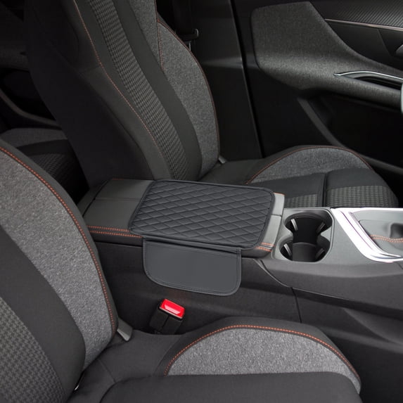 XYRSRUW Car Armrest Cushion Pad, Leather Center Console Cover, Comfortable Armrest Box Protector, Multifunctional Storage Organizer for Vehicles