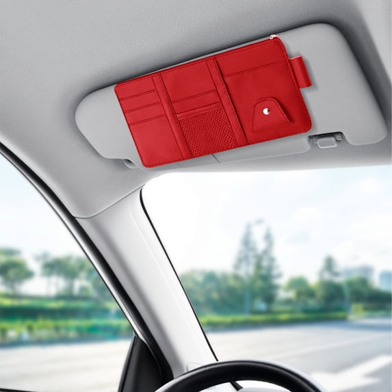 XYRSRUW Car Visor Storage Organizer, Auto Visor Document Holder, Vehicle Visor Accessories, Multi-Functional Car Visor Compartment