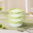 thumbnail image 1 of XYRSRUW Clear Plastic Storage Containers with Locking Lids, Stackable Meal Prep Boxes for Food Storage, Portable Snack Bowls for Leftovers, Multi-Functional Preserving Bowls Set of 3, 1 of 6