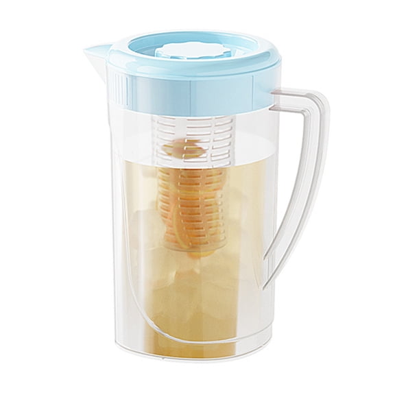 XYRSRUW Cold Water Kettle, Large Capacity Beverage Dispenser with Heat and Cold Retention, Stylish Drink Bucket for Home and Outdoor Use, Easy Clean Water Jar with Spill-Proof Lid(Blue)