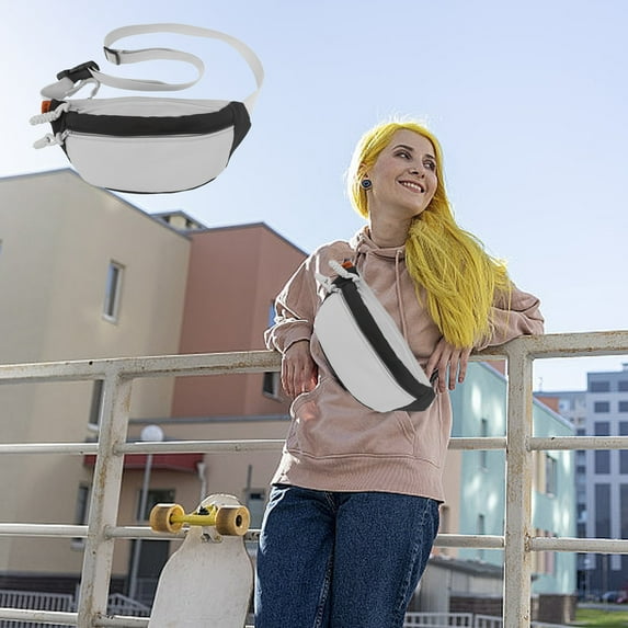 XYRSRUW Crossbody Waist Bag, Adjustable Strap Fanny Pack, Large Capacity Travel Pouch, Multi-color Sports Belt Bag with Zippered Pockets, Unisex Outdoor Hip Pack for Men & Women