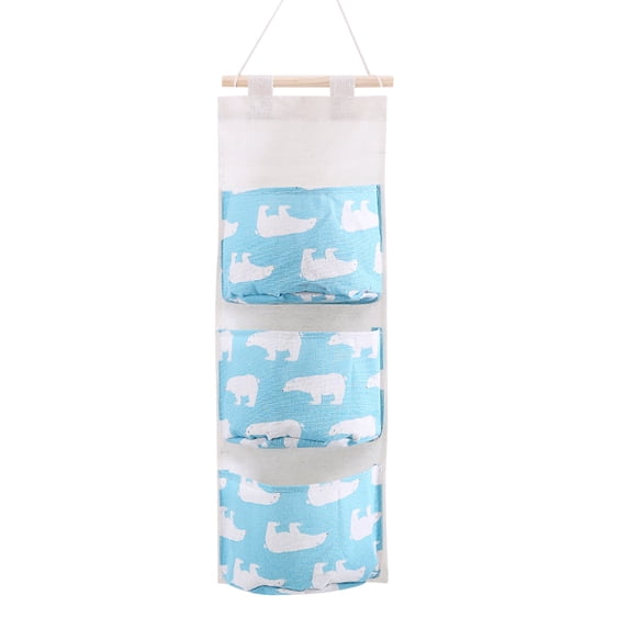 XYRSRUW Fabric Hanging Storage Organizer for Small Items, Multifunctional Wall-Mounted Sundries Bag, Cute and Stylish Storage Pockets, Mobile Phone and Accessory Holder for Dormitory and Home