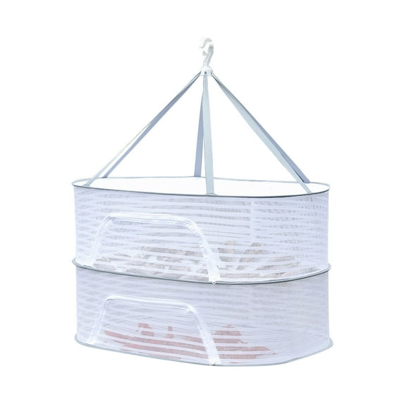 XYRSRUW Foldable Clothes Drying Rack, Portable Mesh Drying Net with High Load Capacity, Versatile Clothes Drying Cage for Sweaters and Undergarments