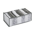 thumbnail image 1 of XYRSRUW Foldable Mesh Clothes Organizer Box, Compartmentalized Clothing Storage Container, Adjustable Wardrobe Tidying Solution, Versatile Drawer Storage Box for Pants, Socks, and Undergarments, 1 of 6