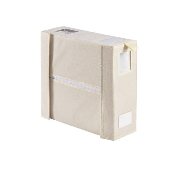 XYRSRUW Four-Piece Bed Sheet Storage Box, Durable Fabric, Upgraded Convenient Design, Versatile and Functional, Ideal for Home Bedroom Wardrobe(Beige)
