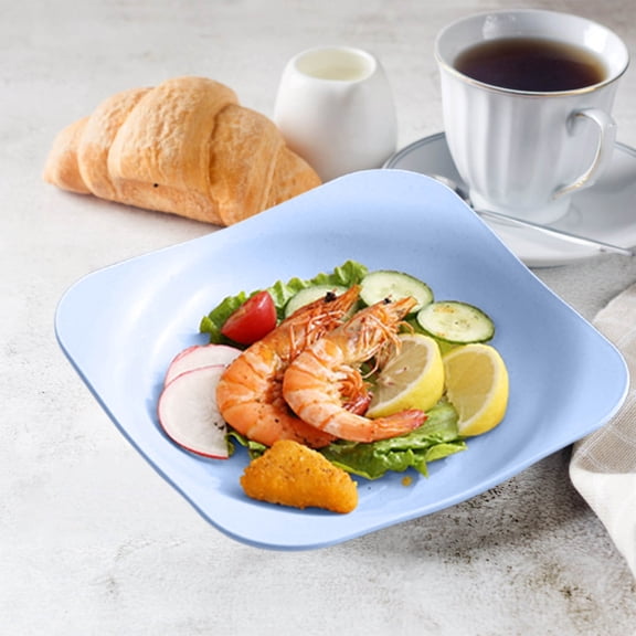 XYRSRUW Fruit Tray, Stylish Square Snack Platter, Large Capacity Food Dish, Easy to Clean Serving Tray(Blue)
