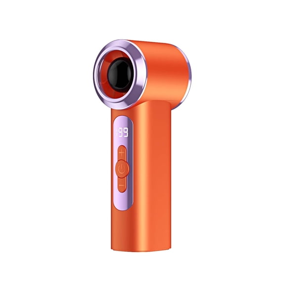 XYRSRUW Handheld Fan, High-Speed Portable Fan with Adjustable Speeds, USB Rechargeable Mini Fan with Digital Display, Compact Personal Cooling Device for Hot Days(Orange)