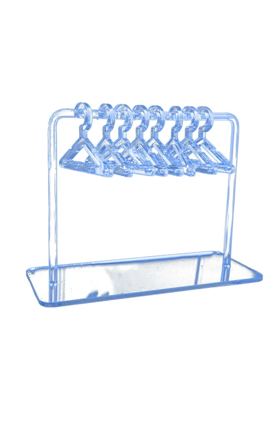 Hanging Jewelry Organizer Rack, Transparent Acrylic Jewelry Display Stand, Personalized Earring & Accessory Storage, 8 Mini Hanger Jewelry Holder for Home Decor