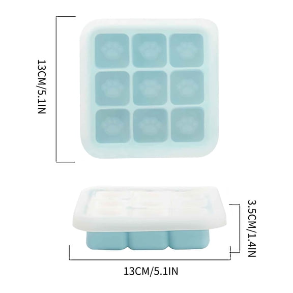 XYRSRUW Ice Block Maker, Flexible Silicone Ice Lattice Tool for DIY Ice Blocks, Compact Ice Cube Tray for Freezing Drinks, Food-Grade Ice Mold for Oven and Microwave(Light Blue)