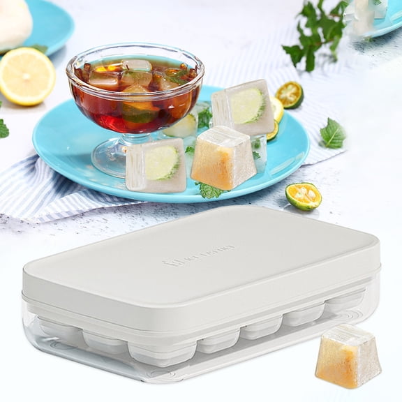 XYRSRUW Ice Cube Maker, 6 Hole Ice Cube Molding Tray, Easy-release Ice Tray with Cover, Flexible Ice Mold for Refreshing Beverages