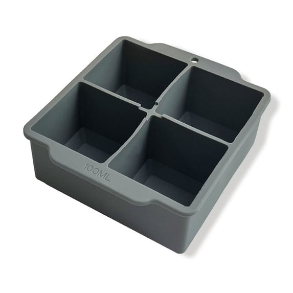 XYRSRUW Ice Tray, 4-Cube Ice Mold with Lid, Flexible Ice Box for Freezer, Reusable Ice Maker for Beverages and Snacks