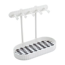 XYRSRUW Jewelry Organizer Rack, Hanging Necklace Holder with Storage Tray, Earring Ring Display Stand