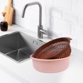 thumbnail image 1 of XYRSRUW Large Plastic Drain Basket, Kitchen Sink Strainer for Fruits and Vegetables, Food Grade Draining Container, Multipurpose Storage Basket for Easy Cleaning(Pink), 1 of 6