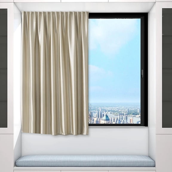 XYRSRUW Light Blocking Noise Reducing Window Curtain Shades, Polyester Fabric, Effective Heat Insulation & Soundproofing(40"x48",Beige)