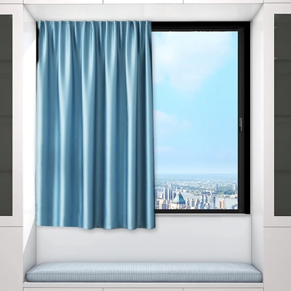 XYRSRUW Light Blocking Noise Reducing Window Curtain Shades, Polyester Fabric, Effective Heat Insulation & Soundproofing(40"x48",Light Blue)