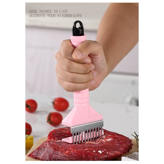 XYRSRUW Meat Tenderizer, Stainless Steel Meat Tenderizer Needle Kitchen Press, Steak Tenderizing Tool with Blades, Meat Softening Device for Steak and Pork