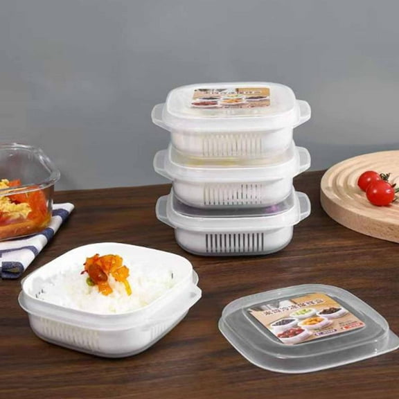 XYRSRUW Microwave Safe Storage Box, Thickened Plastic Meal Prep Container with Secure Lid, Eco-Friendly Food Sealing Box for Lunch, Leak-Proof Refrigerator Lunch Box for On-the-Go Meals