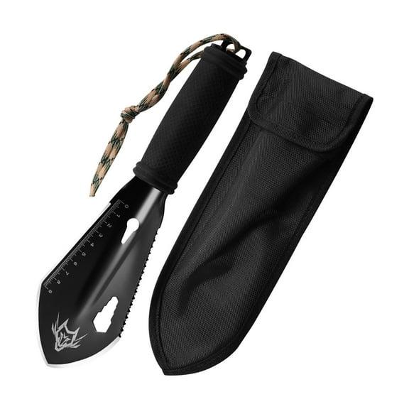 XYRSRUW Multi Functional Portable Small Hand Shovel, Versatile Outdoor Garden Tool with 6 in 1 Features, Durable Stainless Steel Planting Spade, Compact Camping Digging Tool with Protective Bag