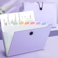 thumbnail image 1 of XYRSRUW Multi-Layer Accordion File Organizer, Durable Plastic Storage Bag, Expandable Design for Efficient Document Organization, Ideal for Office, Home, and Study, Holds Up to 240 Sheets(Purple), 1 of 6